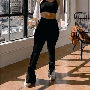 Fabletics Cloud Seamless High-Waisted Pant split hem NWT